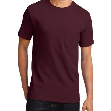 Port & Company PC61PT Mens Essential Pocket Tees Athletic Maroon - Large Tall (1)