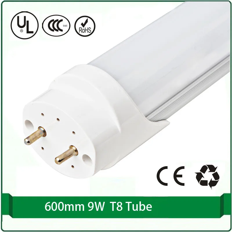 free shipping 1pcs led t8 tube 60cm 9W watts led light led lights in