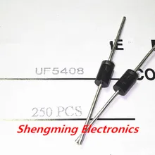 500 шт. UF5408 3A 1000 V DO-27 Супербыстрое восстановление диод