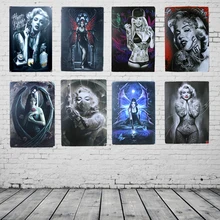 

Vintage Plaques & Signs Teel Rose Sexy Girls Metal Tin Signs Retro Metal Plate Painting Wall Decoration 20*30cm
