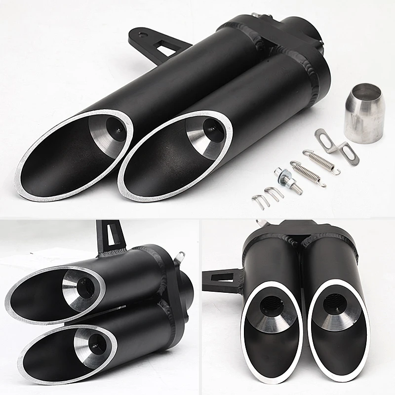 

Motorcycle muffler exhaust pipe escapamento de moto modified toce with db killer double pipe for z800 zx10r cb1000r nc750x er6n