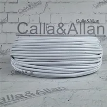 2*0,75 мм винтажный текстильный Электрический провод белый текстильный кабель старинная лампа Эдисона шнур круглый ретро подвесной светильник провод