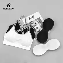 ALBREDA 2/pc черный белый женский фитнес-Йога Спорт бюстгальтер для бега ремни Мягкий Топ тренировки спортивный бюстгальтер Женское Нижнее Белье для сна