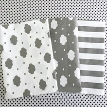 Домашний текстиль, хлопковая ткань, серые облака и полосы, дизайнерская бумага для скрапбукинга "Tecido", постельное белье из саржи, ткань для шитья, лоскутное шитье, тильда