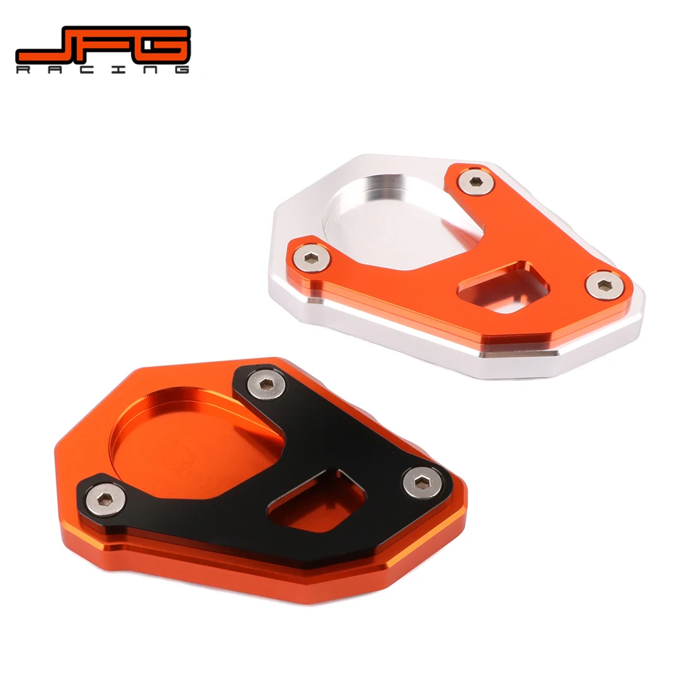 Motorcycle Aluminum Kickstand Foot Side Stand Extension Pad Support 