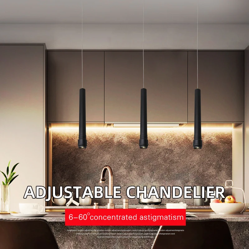 

PULUOTI Flexible Angle Adjustment Creative Dinning Room LED Pendant Light