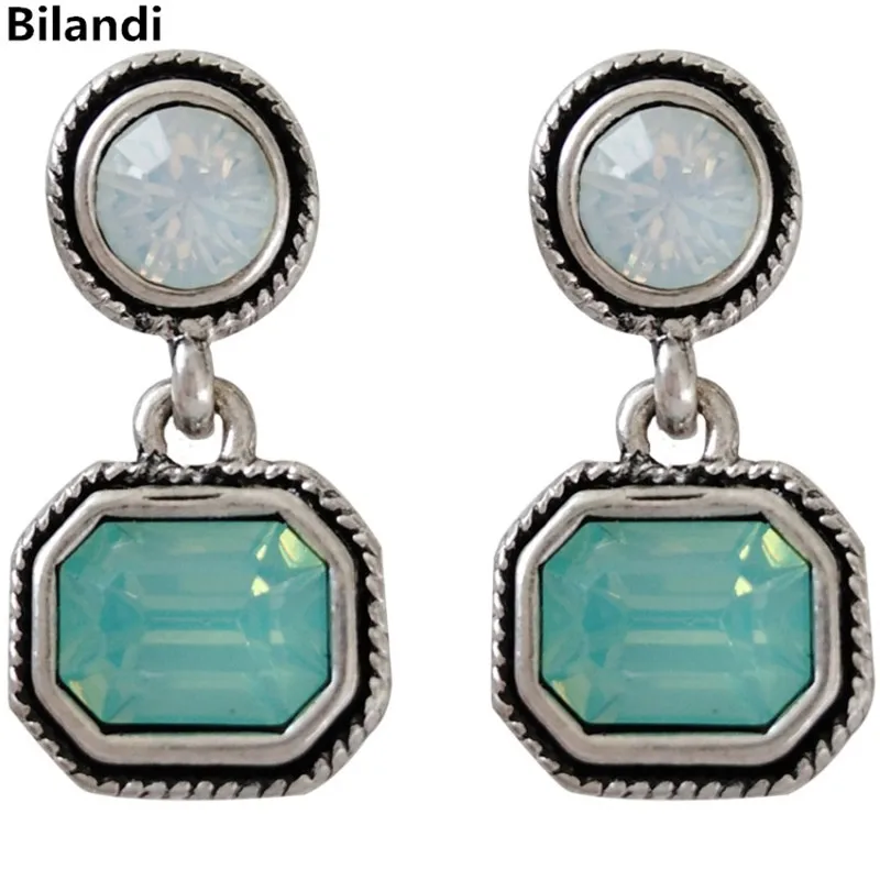 

Pretty Simple Small Candy Color Opal Green Pink White Glass Earrings For Woman Jewelry