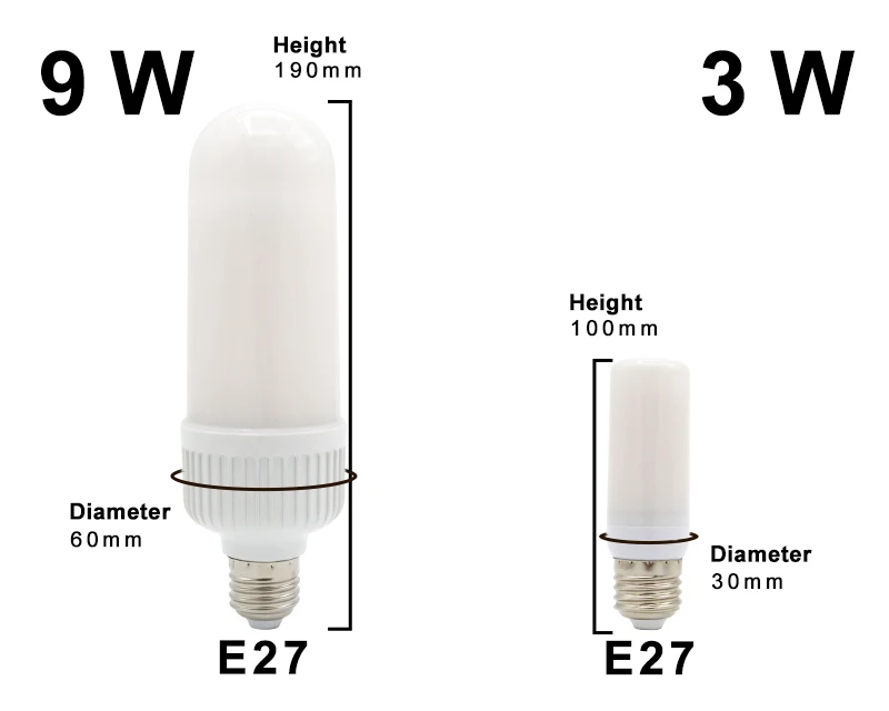 AC 85-265V 2835SMD светодиодный светильник с эффектом пламени E27, имитирующий 3 Вт 9 Вт Мерцающая лампа, декоративный креативный светильник с эффектом мерцания