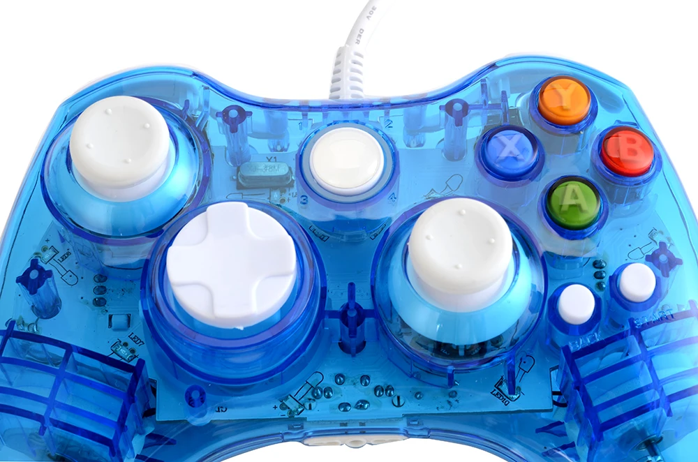 made in shenzhen LED light new design wired gamepad game controller for XBOX 360