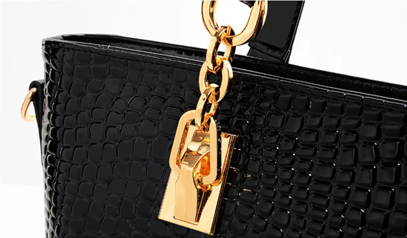 6 Pieces Women Handbag Crocodile PU Female Shoulder Bags Bolsas Feminina Big Capacity Bag Femme Designer Set Handbags SS0292 (8)