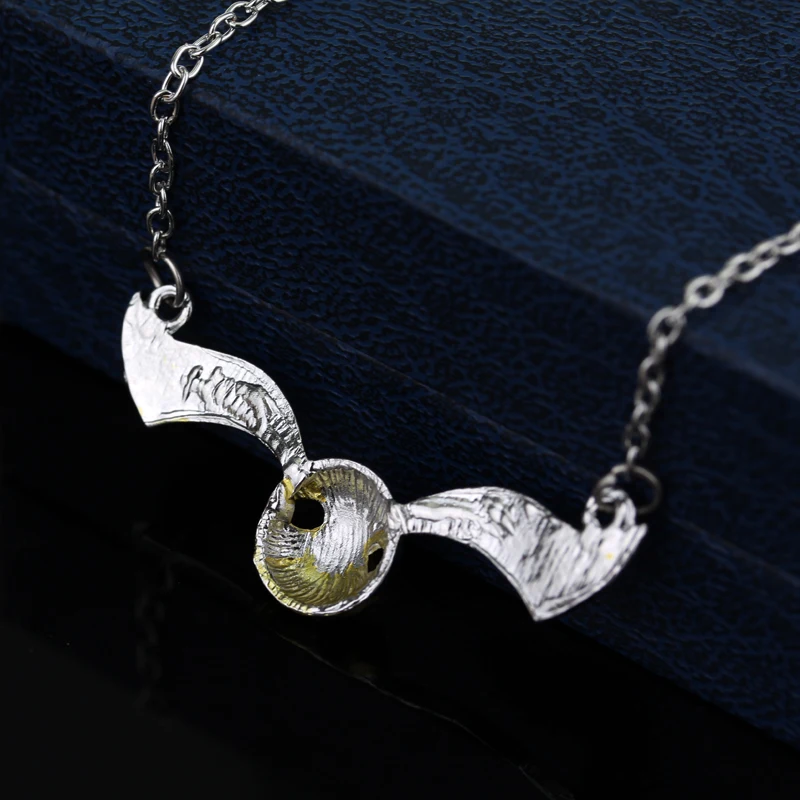 Гарри ожерелье s аксессуары золотой Snitch Quidditch серебряное ожерелье с подвеской тон Deathly Hallows Шарм крылья ожерелье