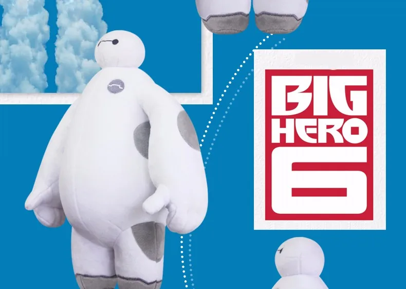 Baymax плюшевые мягкие куклы фильм Большой Герой 6 здравоохранения компаньон робот качество мягкие игрушечные лошадки 12 дюйм(ов) ов) (30 см)