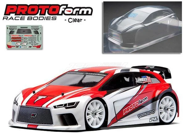 

PROTO form Tornado RallyCross Car Body for 1:16 Rally Chassis #1528-00 (D10)