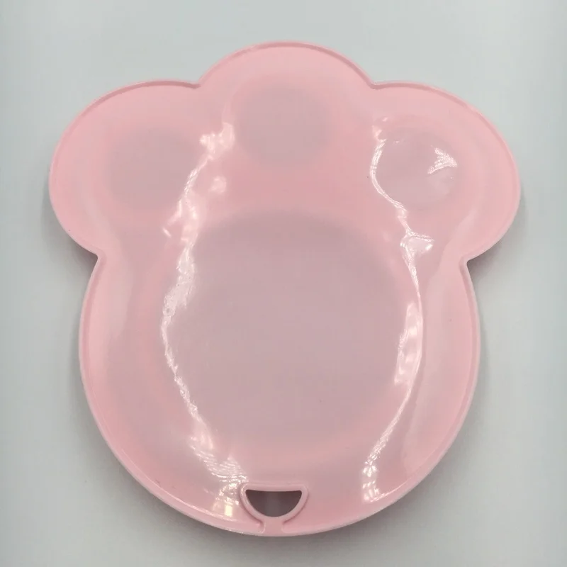 Qshare Baby FDA Silicone Baby Bowl Suction Mickey Plate for kids with Lid BPA Free Feeding Kids Tableware Children Dining Dishes