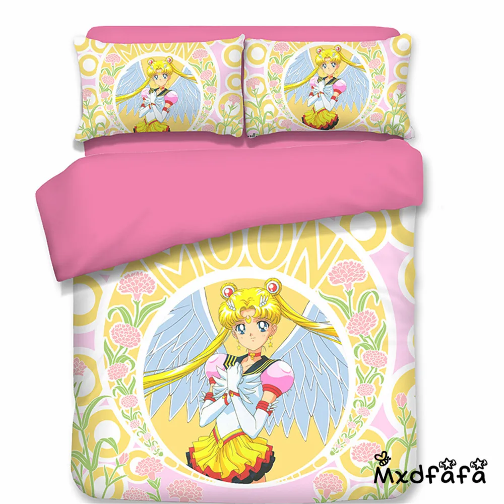 Mxdfafa Anime Sailor Moon Bed Set 3d Bedding Set Luxury Duvet
