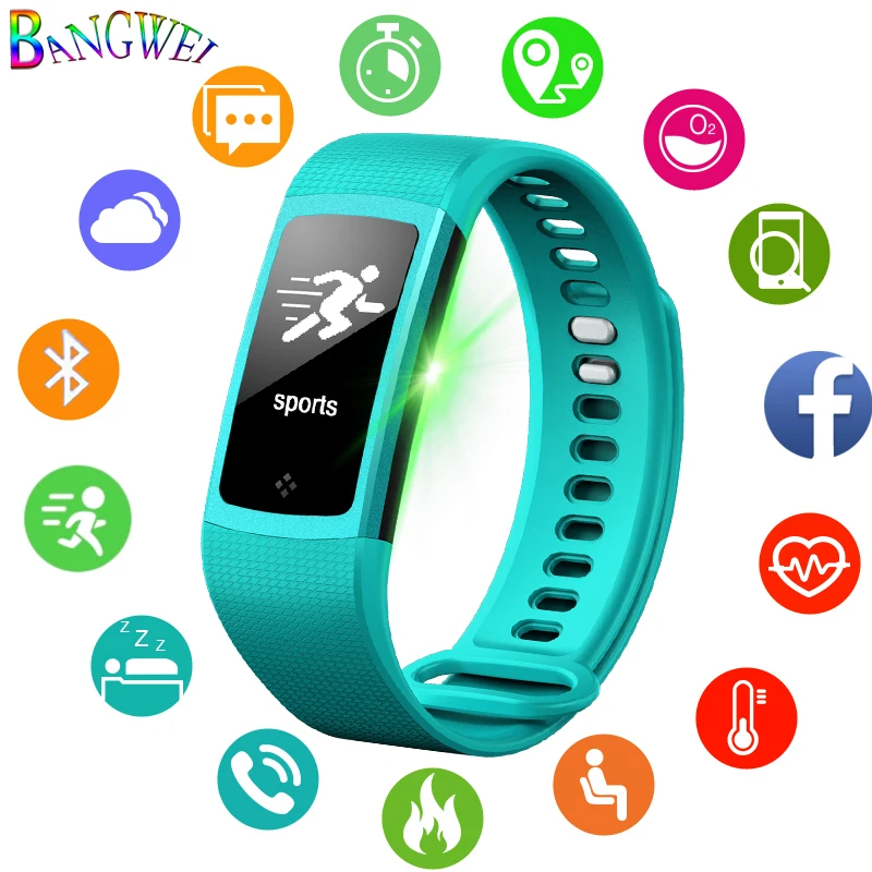 BANGWEI 2018 New Men Smart Watch Pedometer IP67 Waterproof