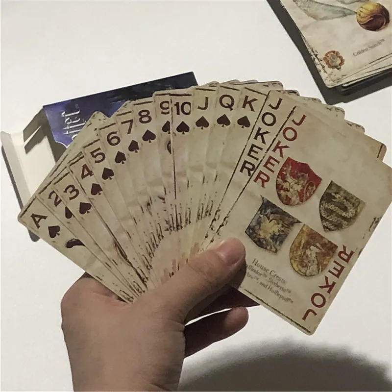Playing Cards Poker Harri Potter Magic wand Hogwarts House Collection Badges Symbols Castle Crests 2 Patterns English Sets Fun Playing Cards Poker Harri Potter Magic wand Hogwarts House Collection Badges Symbols Castle Crests 2 Patterns English Sets Fun