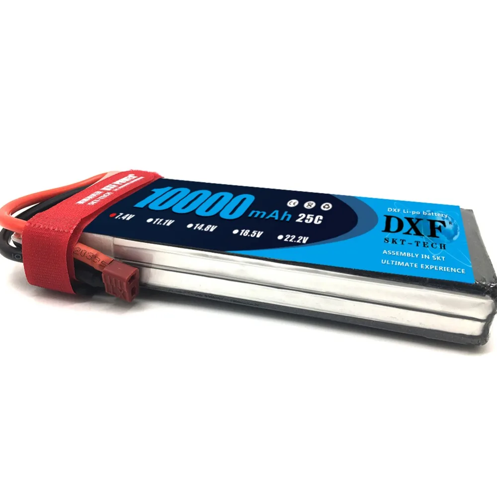 Аккумулятор DXF lipo 7 4 В 10000 мА/ч Lipo 2S 60C RC аккумулятор для 1/8 1/10 автомобиля лодки