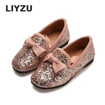 

2019 Spring New Children Casual Shoes Girls Princess Flat Heel Party Shoes Fashion Sequins Diamond Weddings Kids Dance Shoes