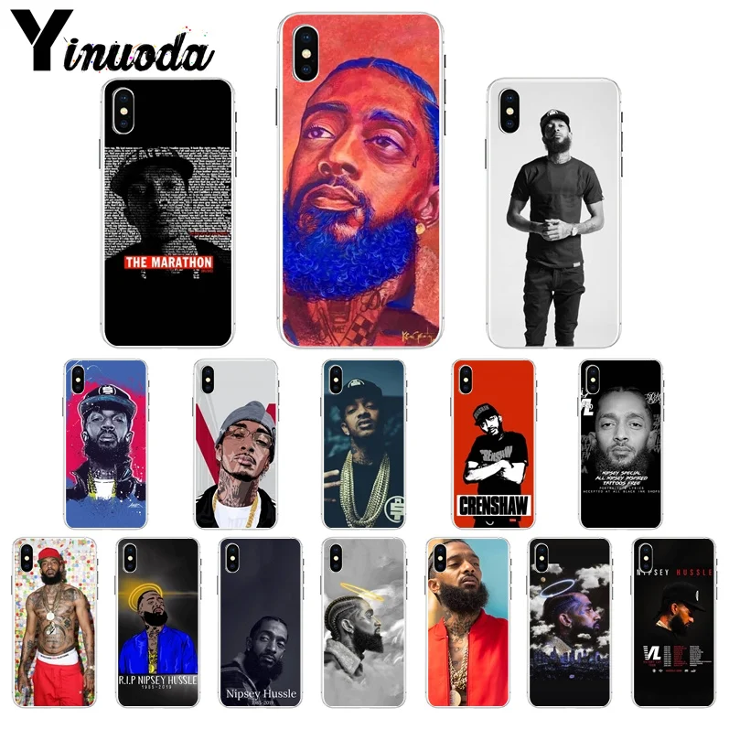 

Yinuoda Rapper Nipsey Hussle Coque Shell Phone Case for iPhone 7 7plus 5 5Sx 6 8 8Plus X XS MAX XR