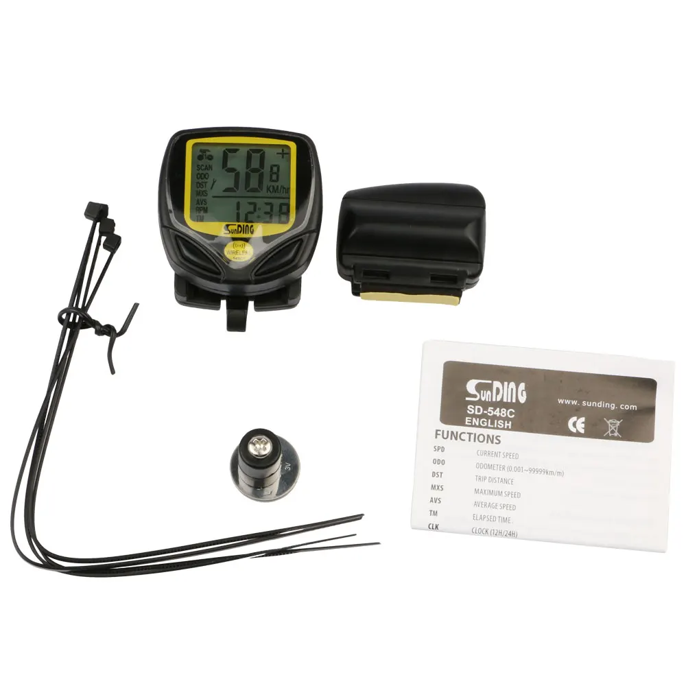 

SRD Bicycle Wireless LCD Computer Odometer Speedometer Waterproof Screen Manual New