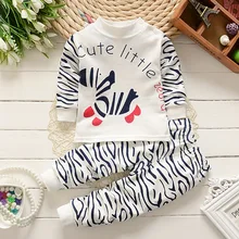 Детский хлопковый комплект нижнего белья, осенняя одежда для малышей