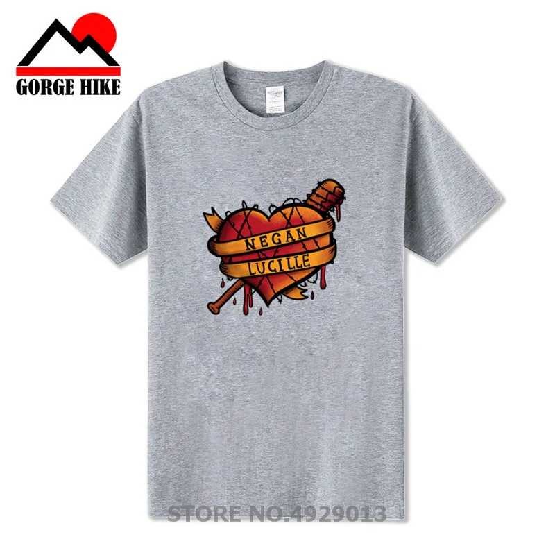 Известный The Walking Dead Negan Lucille Camiseta Футболка мужская ТВ футболка с круглым вырезом