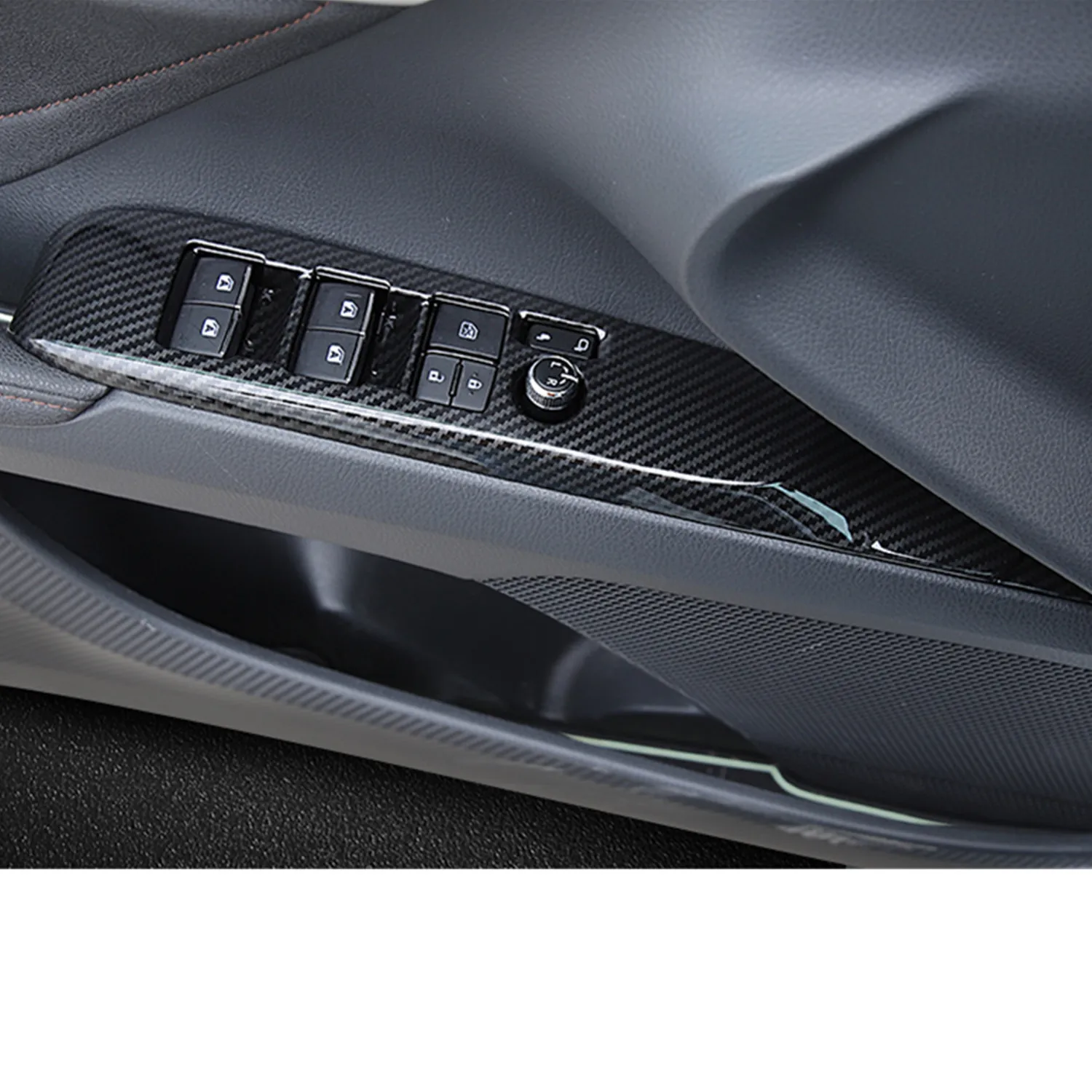 4 шт. переключатель из углеродного волокна декоративное покрытие для Toyota Camry 8-й переключатель подъема аксессуары для укладки