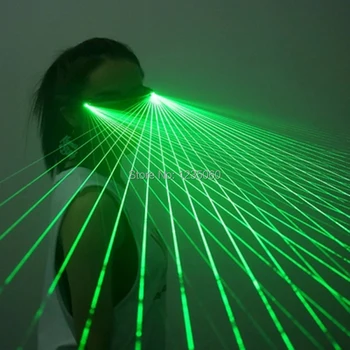 

Free Shipping LED Laser Glasses Green Light Dancing Stage Show DJ Club Party Green Laserman Show Glasses Multi Beams