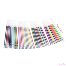 Новые 48 цветов 0,38 мм гелевые чернила Сменные стержни для ручек для блестящих металлических неоновых канцелярские принадлежности