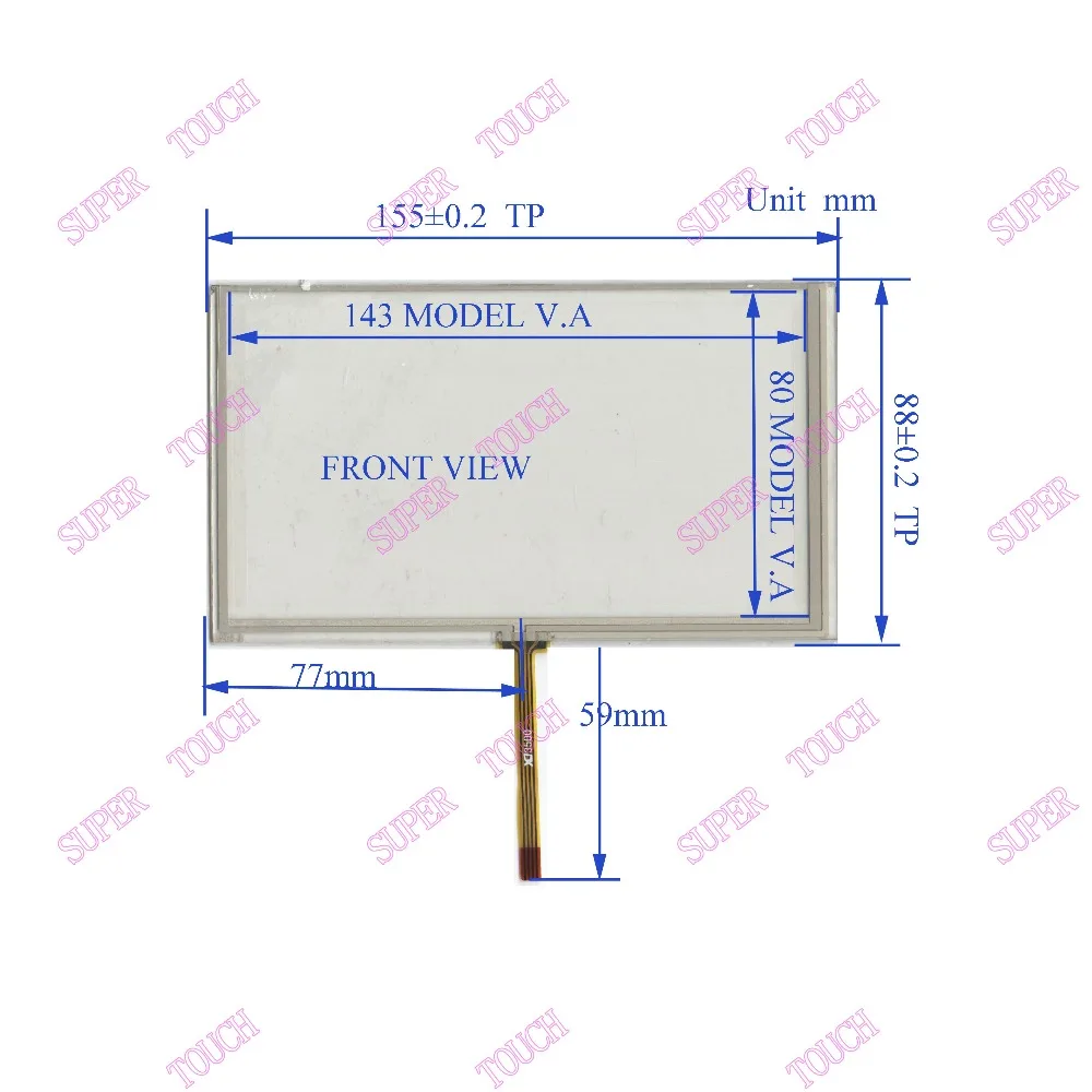 

ZhiYuSun for T6216NA GPS 6.2 inch touch screen digital player handwriting screen 155*88 General touch screen