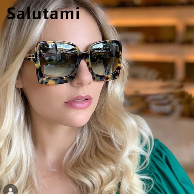 Oversized Luxury Sunglasses Women 2023trendy Leopard Sun Glasses Vintage  Square Hollowed Out Design Sunglasses for Female New - AliExpress