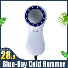 Blue-ray Beauty Machine Cold Hammer Cryotherapy Ice Healing Facial Skin Lifting Tightening Shrink Pores Anti-aging Face Massage sonic hot cold vibrating massager hammer usb beauty machine face lifting skin tightening wrinkle remover anti aging apparatus