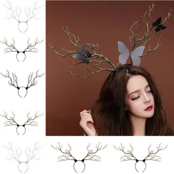 

Christmas Headband Gothic Halloween Branches Antler Costume Women Photo Props Hot New Fairy Elegant Art Artificial Antler