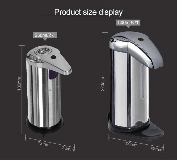 Бесконтактный Нержавеющая сталь автоматический диспенсер для мыла с ИК инфракрасный датчик движения Сенсор для Кухня Ванная комната X-5597