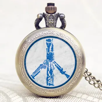

Antique Bronze Peace Pigeon Theme Design Fob Watches Necklace Pendant Quartz Pocket Watch with Chain Gifts