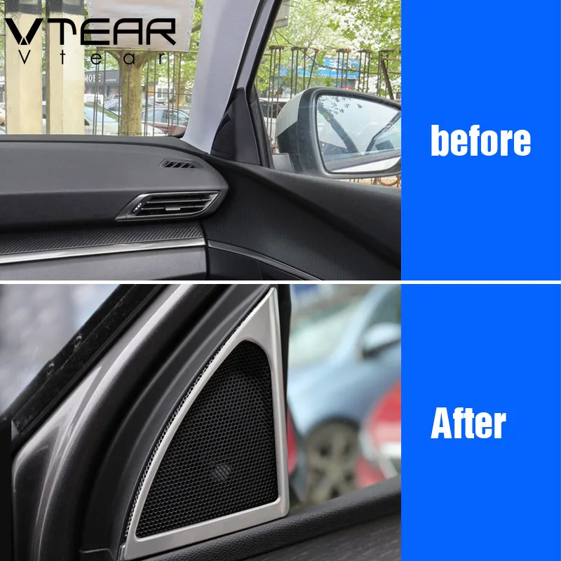 Vtear для peugeot 3008 5008 GT интерьерные аксессуары Автомобильная Внутренняя дверь колонна аудио обшивка рамка крышки молдинги