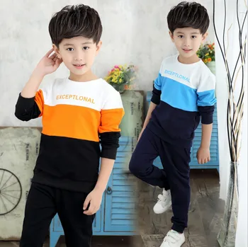 

2018 Summer Boys Clothing Sets Sport Suit Set Fashion Casual Full Sleeve Boys Clothing Set T-Shirt + Pants Children clothes