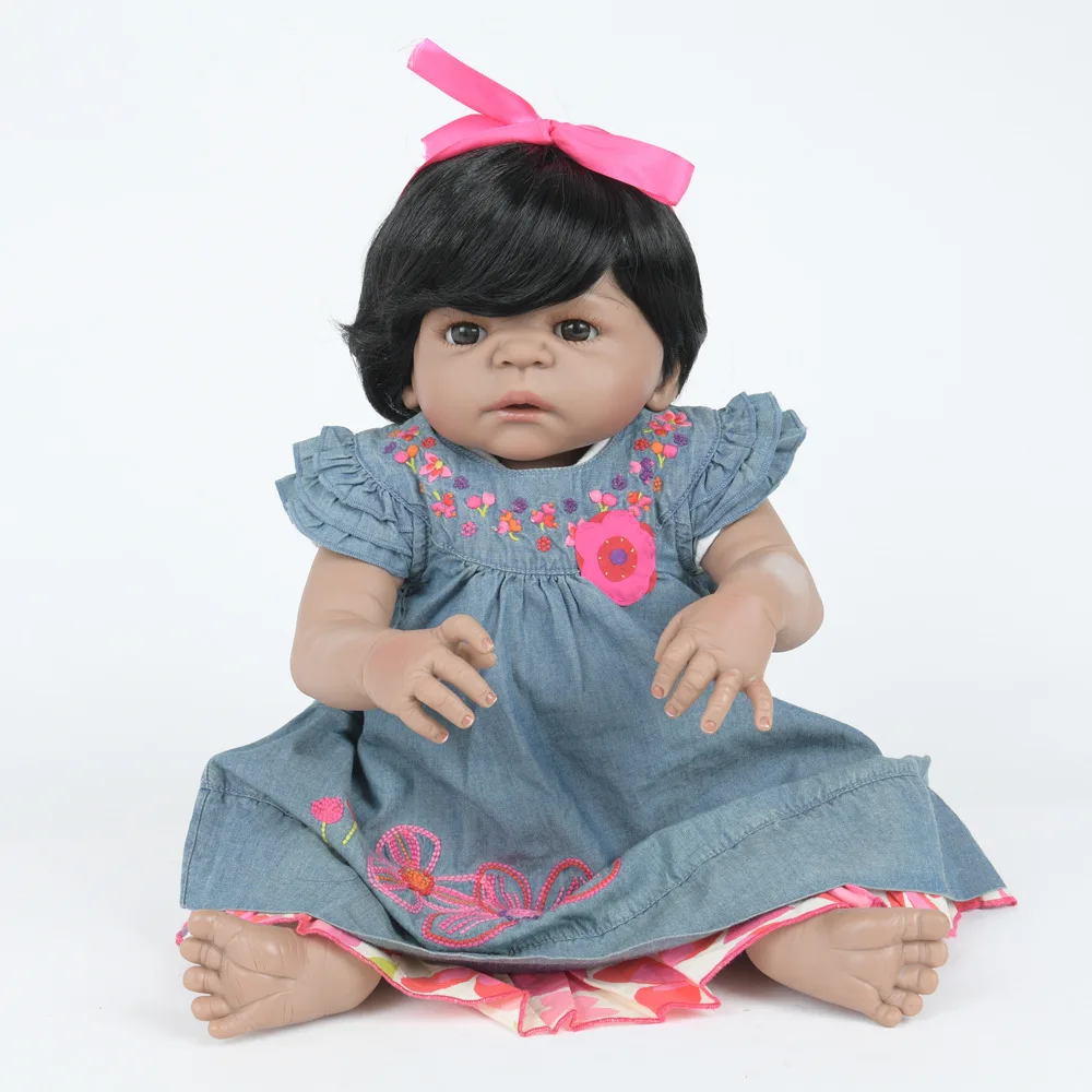 

55cm Realistic Full Silicone Reborn Doll Cute Lovely Newborn Baby Girl Doll Toy for Kids Birthday Xmas Gift Bebe