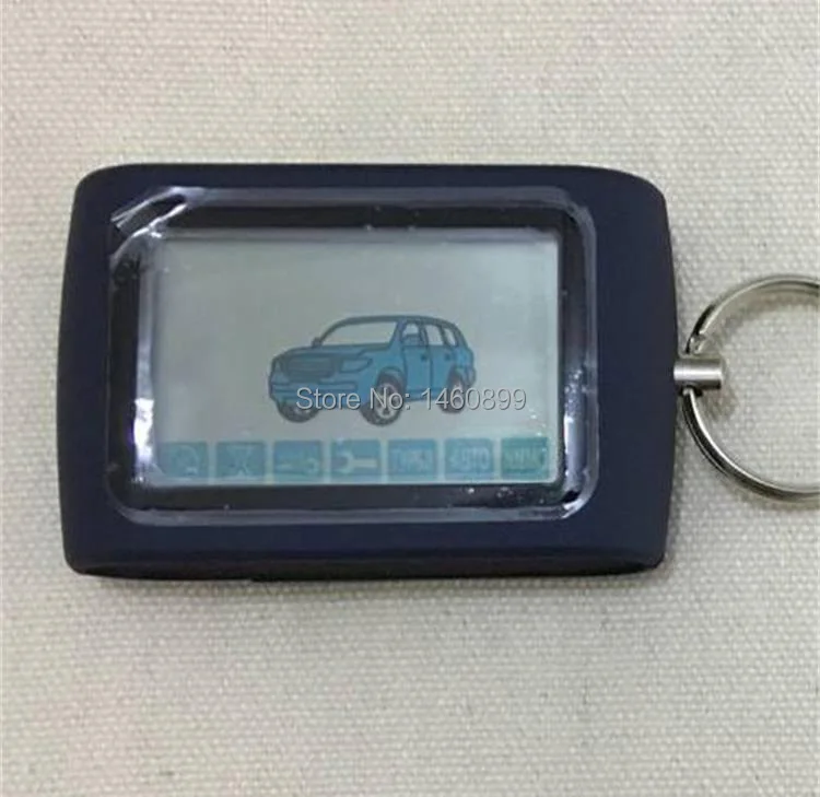 

D94 LCD Remote Control Key Fob Chain for Russian Two Way Car Burglar Alarm System Twage Starline D94