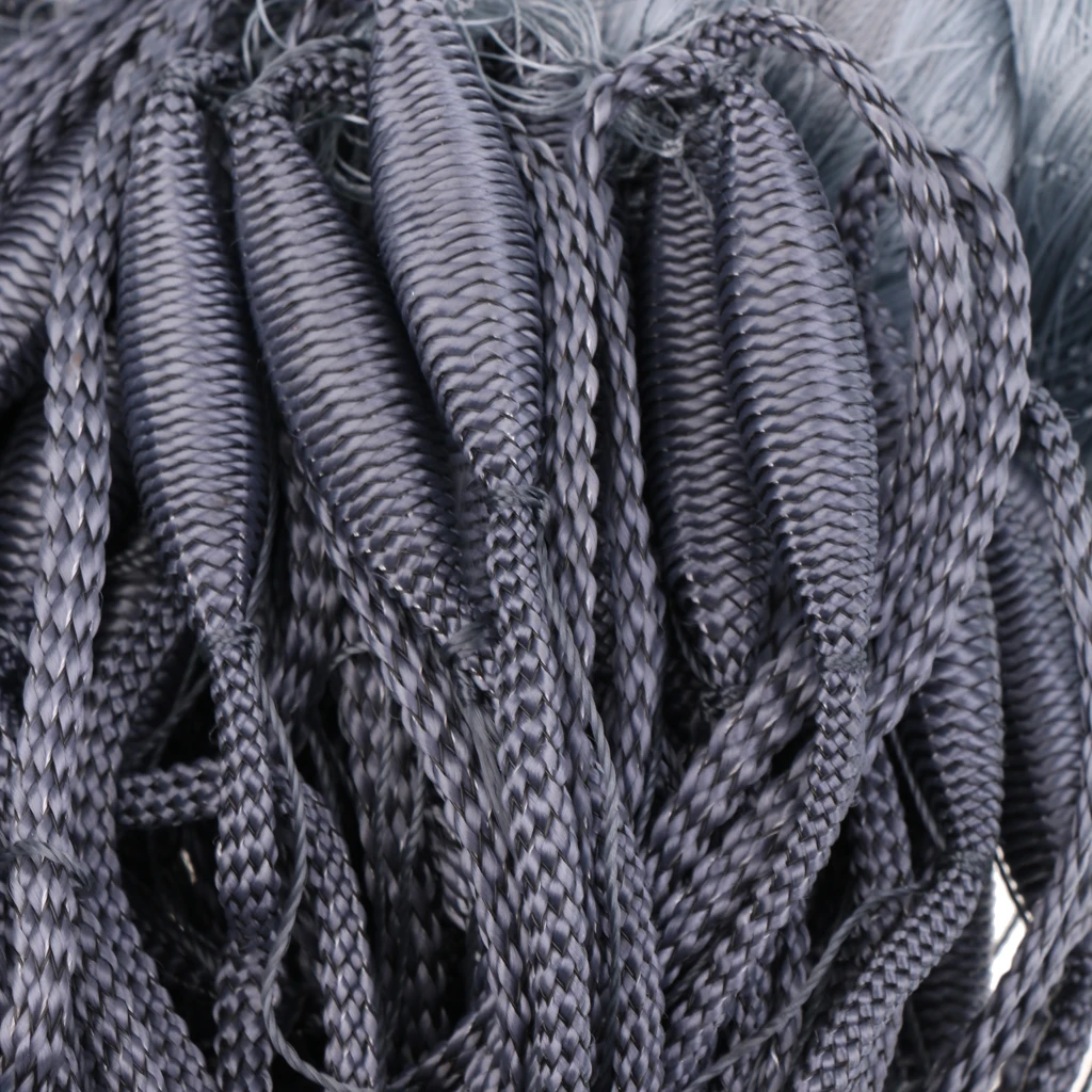 Fisherman 4x4 cm Mesh Hole Fishing Fish Gill Net Gillnet Fishing Net Baits Cast Mesh Trap Fishing Trap Gray