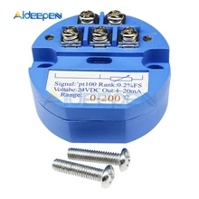 Module de transmetteur de capteur de température à 0-200 degrés rdt PT100 Module de détecteur de capteurs de température DC 24V 4-20MA(China)