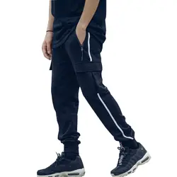 2018 модные Для мужчин джоггеры эластичные штаны хип-хоп мода обратно в школу Jogger Брюки Повседневное брюки Для мужчин карманов штаны