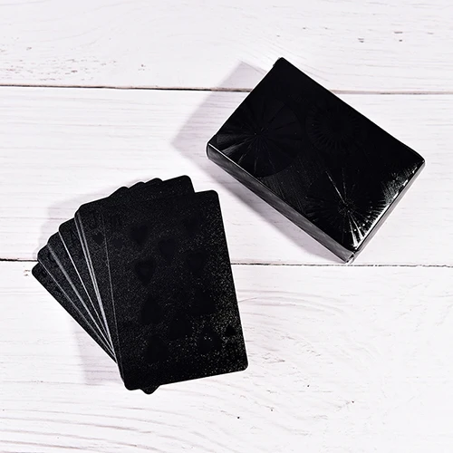 Водонепроницаемый черный золотой игральные карты коллекция бумажных карт черный бриллиант покерные карты творческие стандартные игральные карты игральные кости - Цвет: as pic