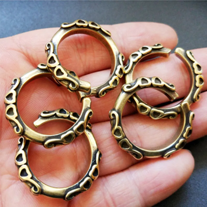 Brass Vintage  Pattern Key Rings (14)