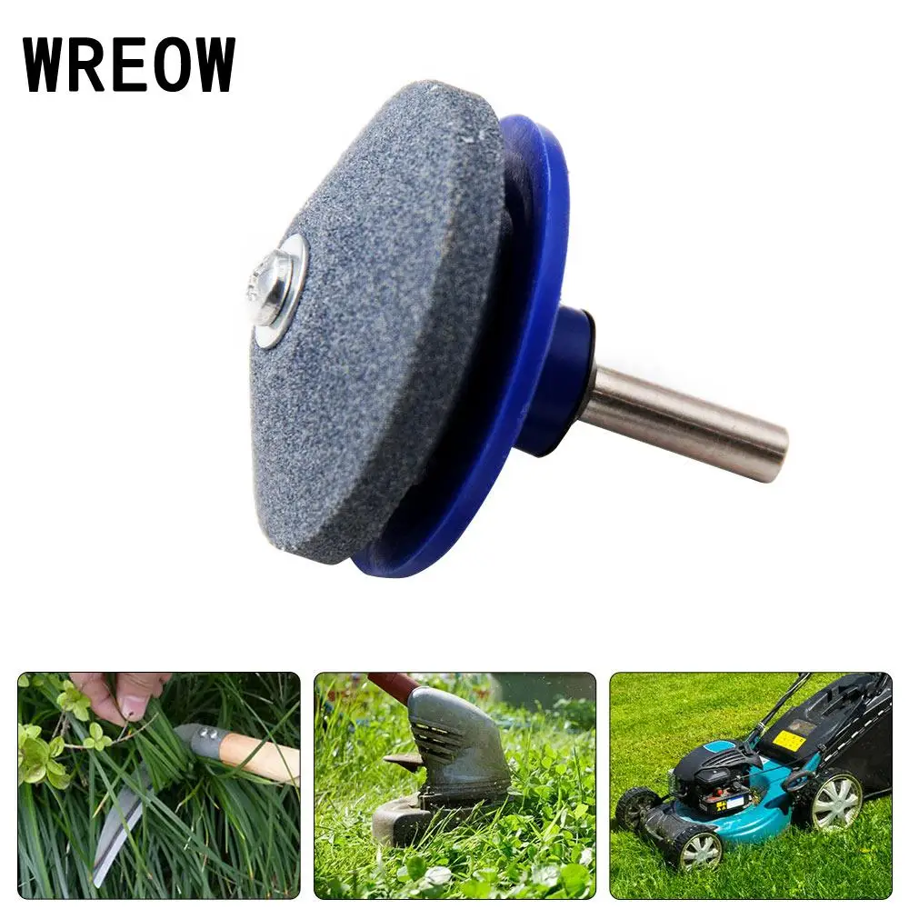 

Universal 50MM Faster Lawn Mower Sharpener Lawnmower Blade Sharpener Universal Grinding Rotary Drill Cuts Blade Sharpening Tool