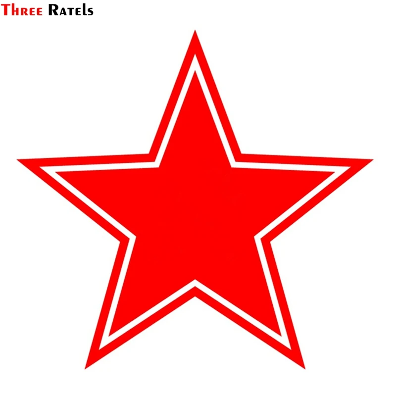 

Three Ratels TZ-1164 15*15.8cm 1-4 pieces car sticker red star for victory day ussr car stickers auto decals