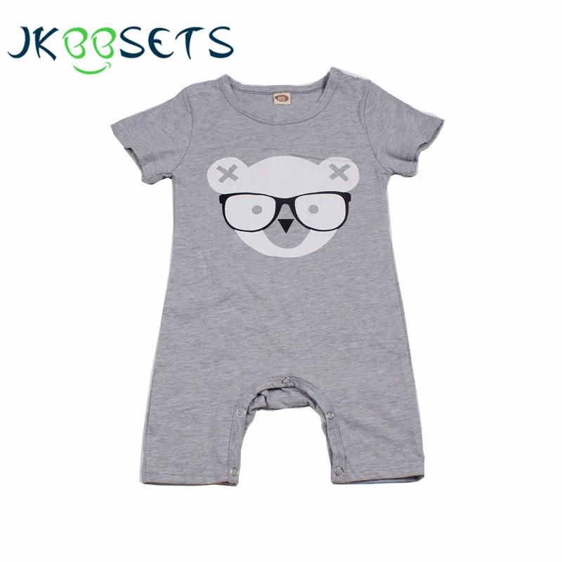 Fashion Infant clothing baby romper short sleeve cartoon bear rabbit
