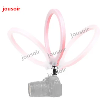 

LED Ring Light 3200K-5500K Phone Camera Studio Phone Video Ring Light with 190cm Light Stand for Video Recording (Pink) CD50