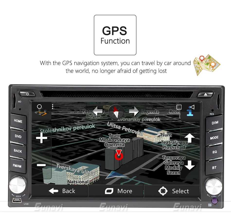 Sale Eunavi 2 Din Android 8.1 TDA7851 Universal Car DVD Radio Multimedia Player Video Stereo GPS Navigation USB WIFI free camera BT 5
